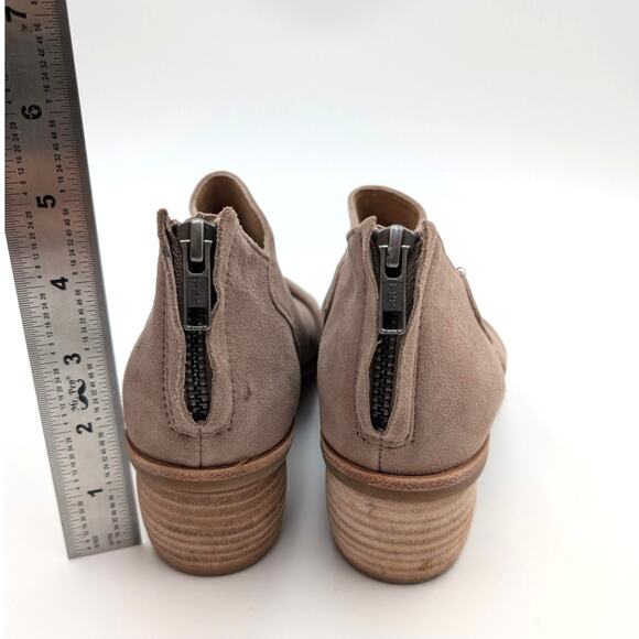 Söfft Catelyn Suede Peep-Toe Ankle Bootie Women's Stone Size US6M EU37 - Picture 4 of 10